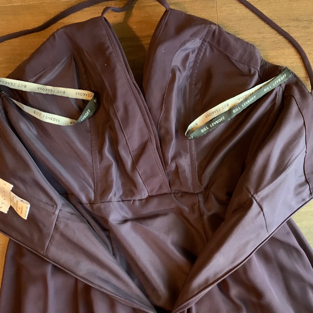 Bill Levkoff style 1405 plum evening dress - Picture 8 of 9